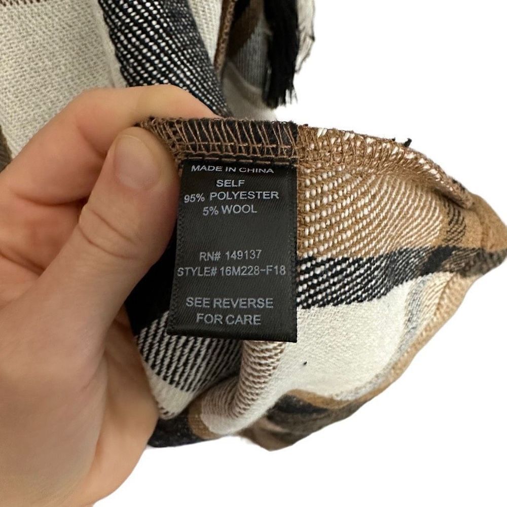 Altard State Women's Brown Plaid Hooded Cardigan Vest Size large - Picture 6 of 7
